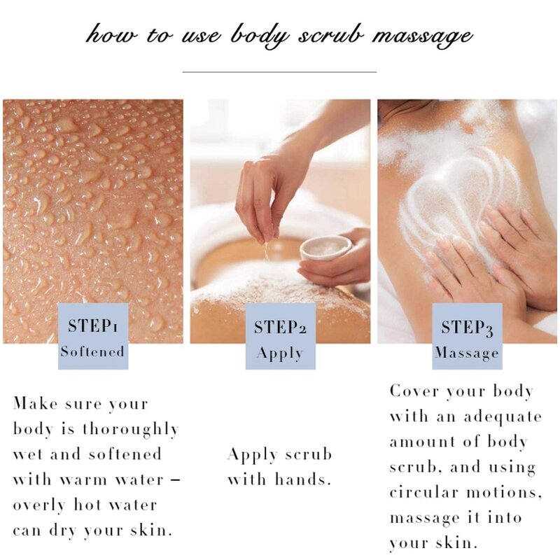 Body Scrub Set - AuQuest OEM Organic Deep Cleansing Exfoliating Brightening Moisturizing