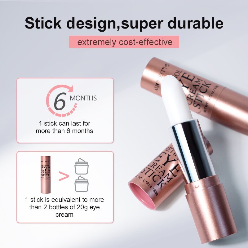 Retinol Eye Cream Stick - Private Label Organic Dark Eye Repair Anti Wrinkle Eye Bags Removal