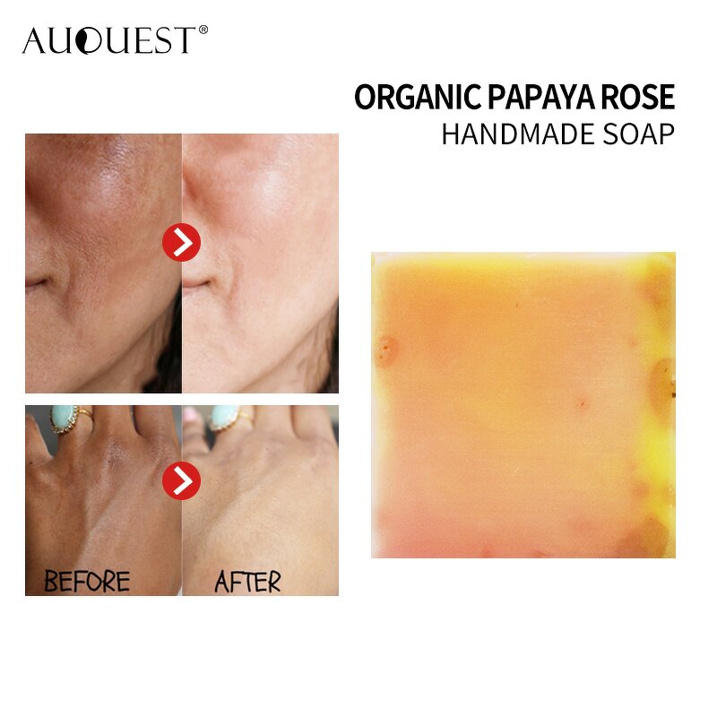 Papaya Soap - Wholesale Organic Skin Brightening Rose Oil Handmade Soap Private Label