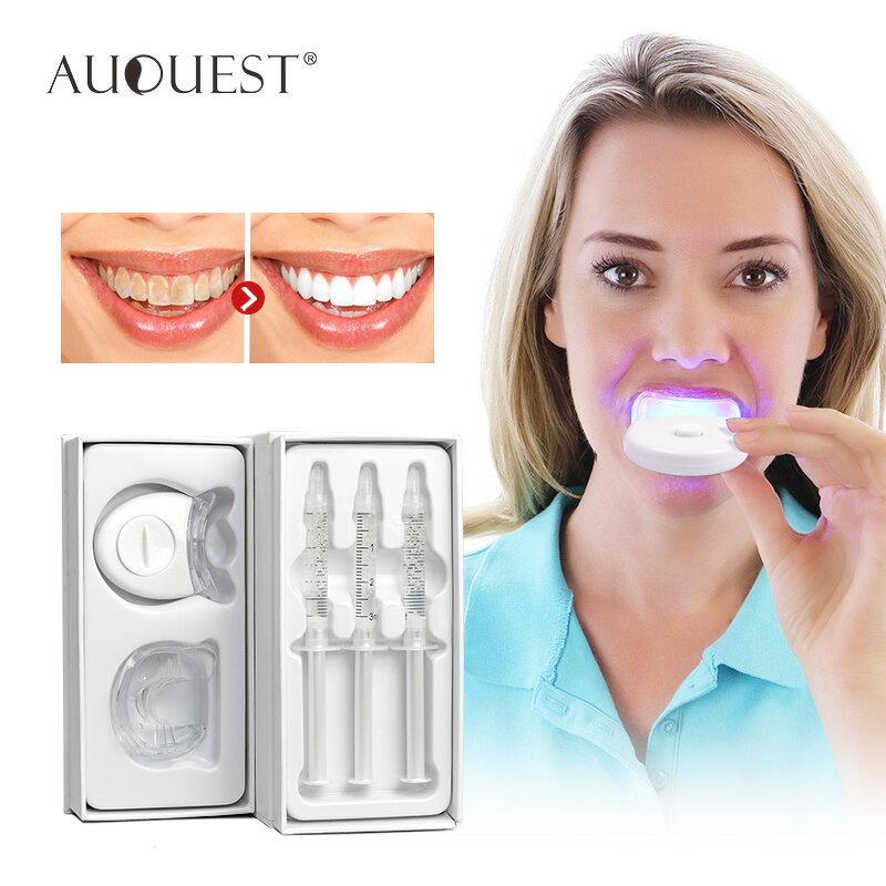 Teeth Whitening Kit - Free Sample Professional Portable Snow LED Light Gel Pen Serum