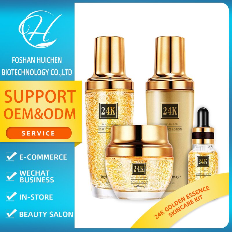 24k Gold Skin Care Set - Private Label Anti-wrinkle Reduce Fineline Cream Gift Set