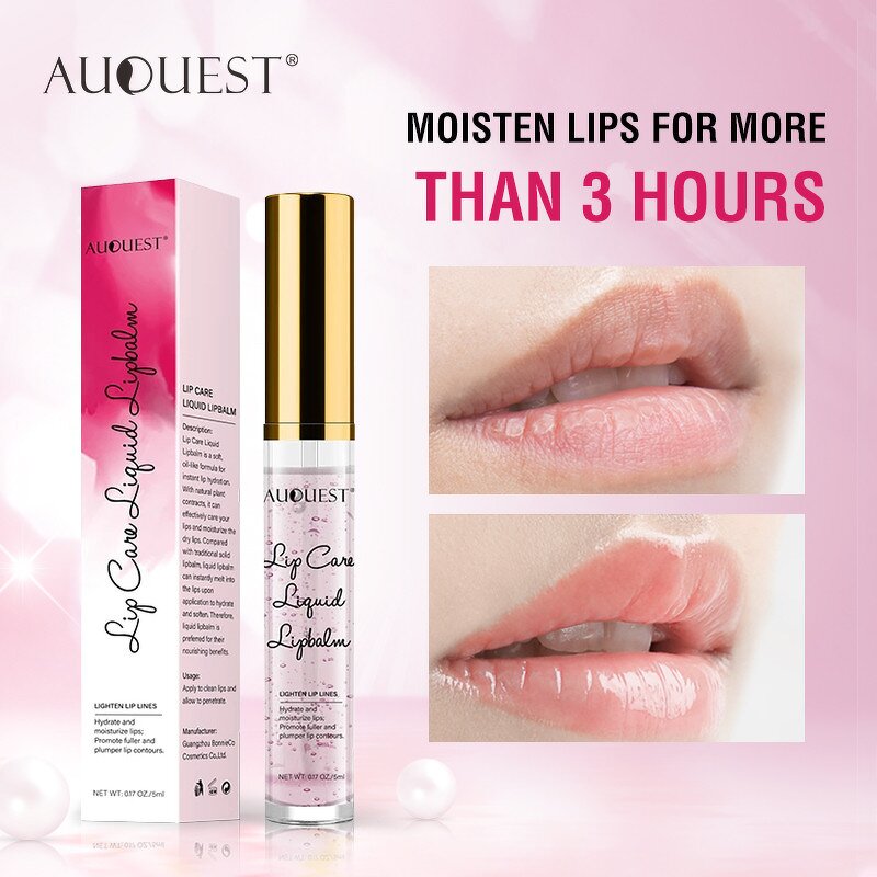 Lip Plumper Gloss - Pink Long Lasting Moisturizer Vitamin E Mineral Oil Volume Shiny