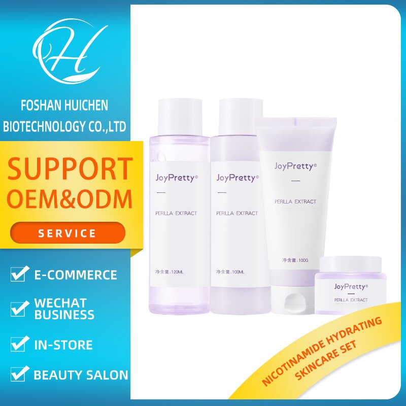 Nicotinamide Skin Care Set - Private Label Nourishing Moisturizing Brighten Facial Gift Set