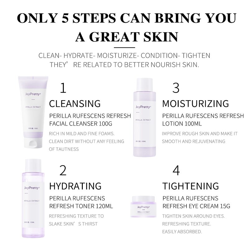 Nicotinamide Skin Care Set - Private Label Nourishing Moisturizing Brighten Facial Gift Set