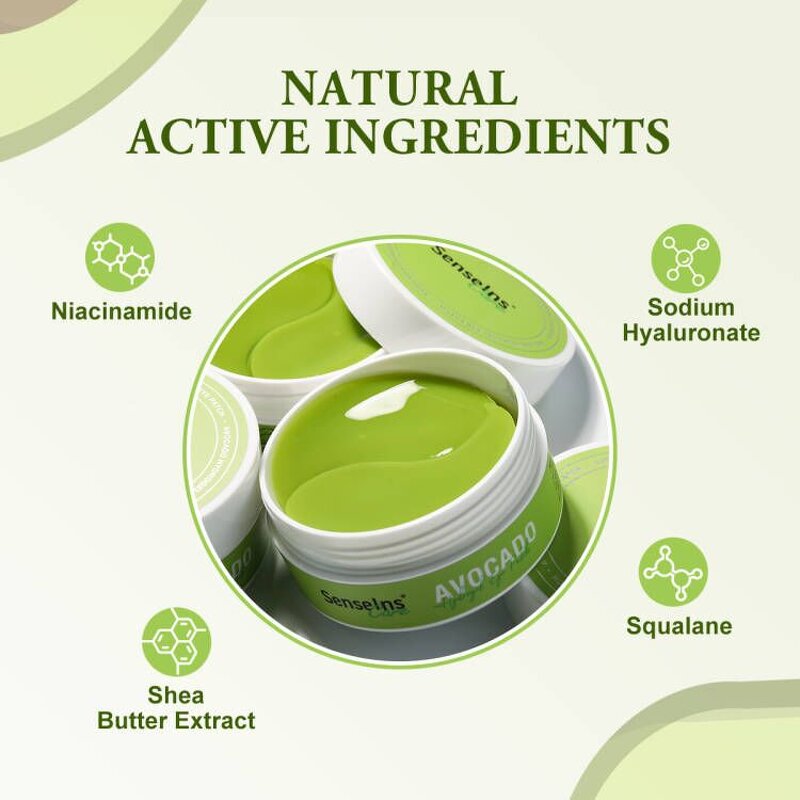 Avocado Hydrogel Eye Patch - Organic Remove Dark Circle Deep Nourish Smooth Wholesale