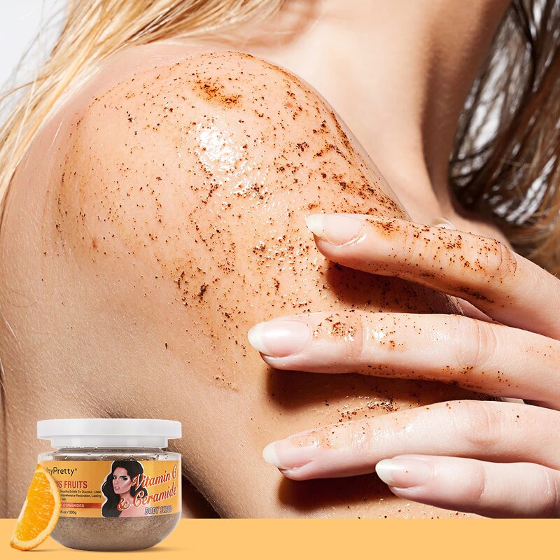 Vitamin C Body Scrub - JoyPretty Private Label Natural Organic Vegan Brightening Exfoliating