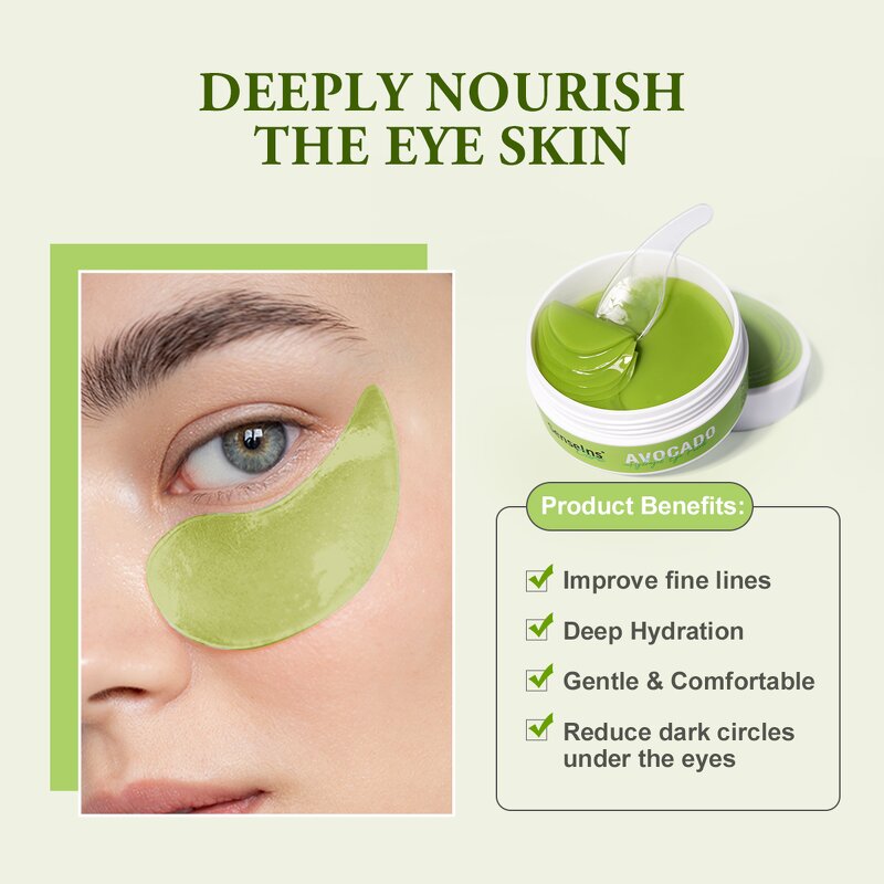 Avocado Hydrogel Eye Patch - Organic Remove Dark Circle Deep Nourish Smooth Wholesale