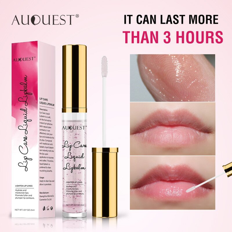 Lip Plumper Gloss - Pink Long Lasting Moisturizer Vitamin E Mineral Oil Volume Shiny