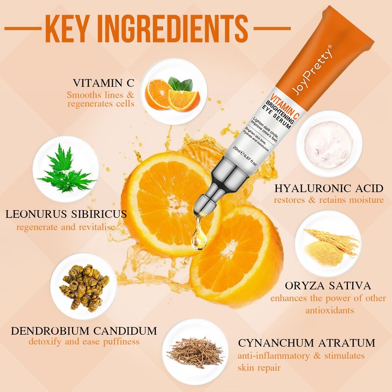 Vitamin C Eye Cream - Custom Vegan Tighten Firming Anti Aging Fine Line Dark Circle Remove