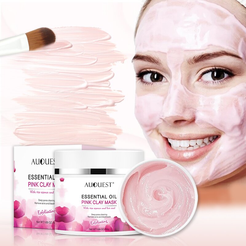 Pink Clay Mask - Private Label Deep Pore Cleansing Whitening Moisturizing Purifying