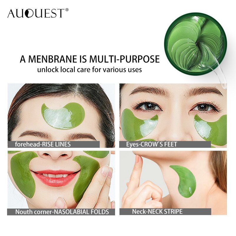 Green Seaweed Eye Mask - 60pcs Private Label Collagen Anti-Aging Eye Bag Removal