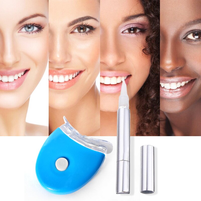 Teeth Whitening Kit - Private Label Pen LED Light Dental Bleaching Gel Custom Logo
