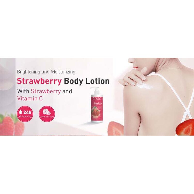 Strawberry Body Lotion - Private Label Natural Organic Whitening Skin Cream Manufacturer