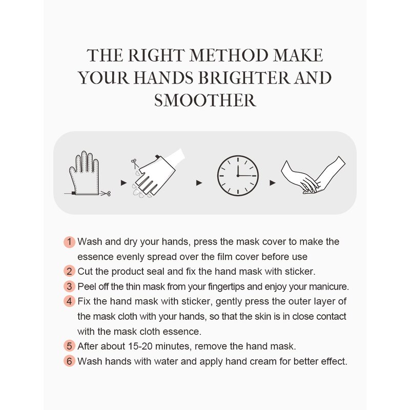 Hand Mask - Private Label Custom Organic Whitening Brighten Peeler Spa Cream Glove