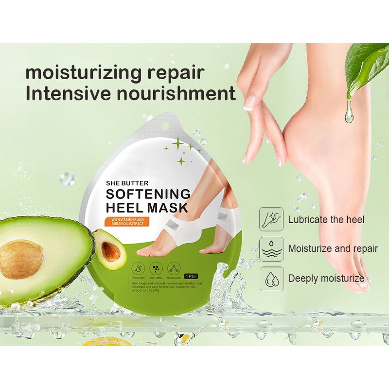 Avocado Heel Mask - Private Label Densely Moisturizing Peeling Calluses Removal Foot