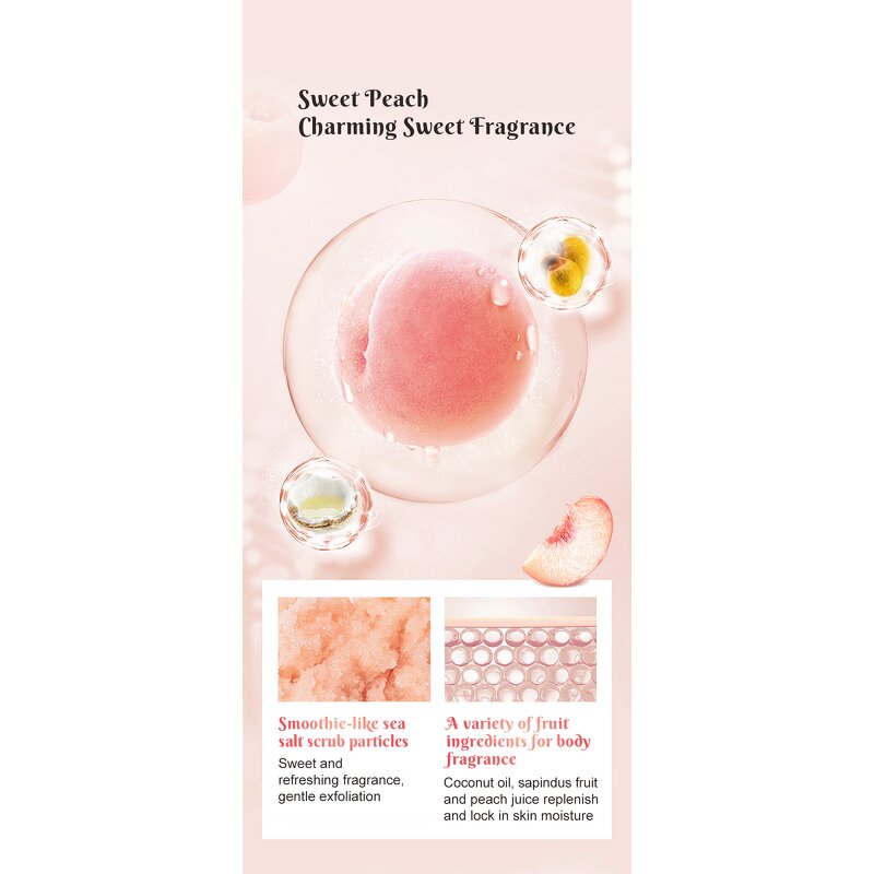 Rainbow Peach Scrub - Private Label Three-color Body Scrub Manufacturer Skin Care