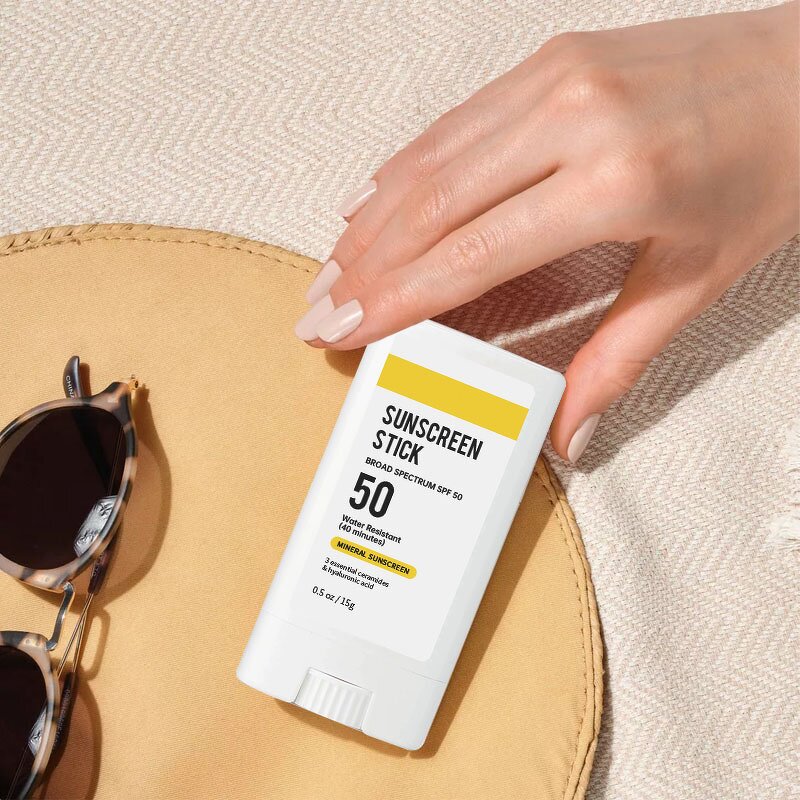 Sunscreen Stick SPF50 - Private Label Travel Size Vegan Mineral Organic Oil-Free UV