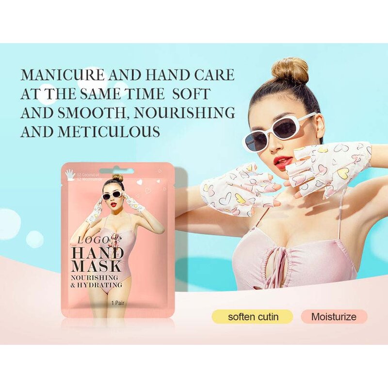 Hand Mask - Private Label Custom Organic Whitening Brighten Peeler Spa Cream Glove