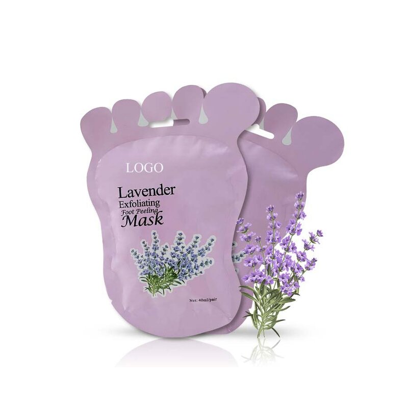 Lavender Foot Mask - Private Label Exfoliating Peeling Feet Skin Care Socks