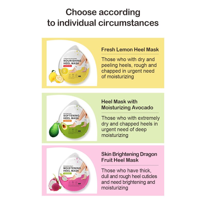 Lemon Foot Mask - Private Label Moisturizing Callus Removal Nourishing Heel Feet Care