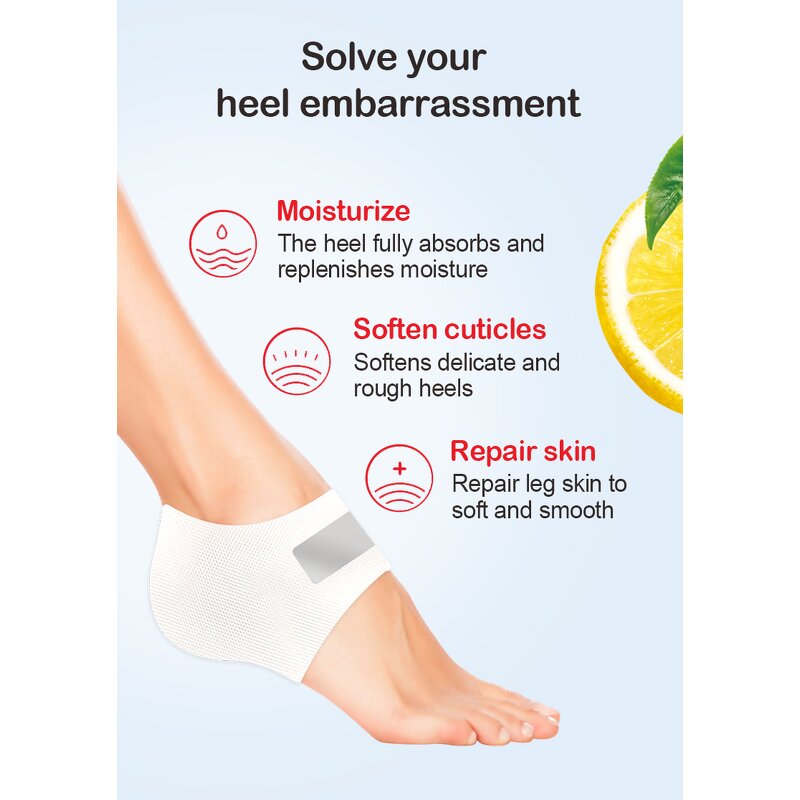 Lemon Foot Mask - Private Label Moisturizing Callus Removal Nourishing Heel Feet Care