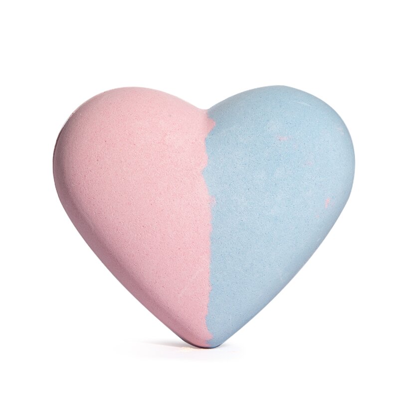 Valentine Bath Bombs - 3 Pack Organic Aromatherapy Essential Oil Printed Heart Fizzies