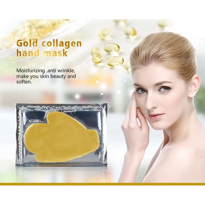 Gold Collagen Hand Mask - Private Label Beauty Cosmetics Moisturizing Nourishing Crystal