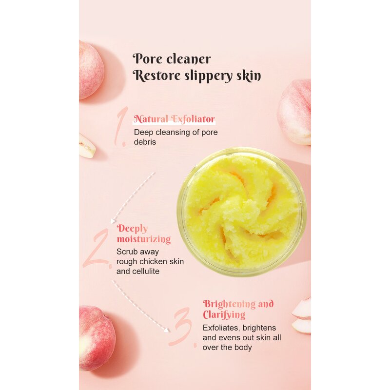 Rainbow Peach Scrub - Private Label Three-color Body Scrub Manufacturer Skin Care