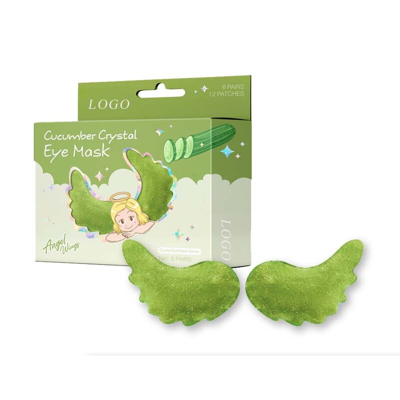 Green Crystal Eye Mask - Private Label Organic AntiWrinkle Jelly Puffy Eye Bags Dark Circles