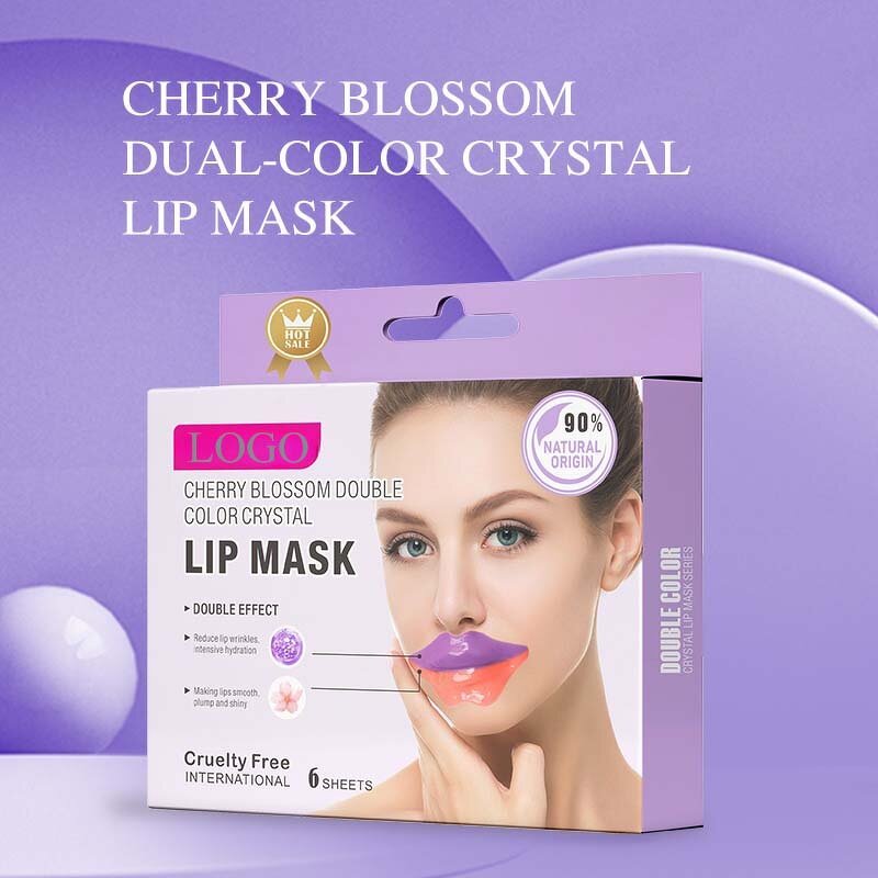 2 in 1 Lip Mask - Custom Vegan Double-color Moisturizing Collagen Plumping Crystal