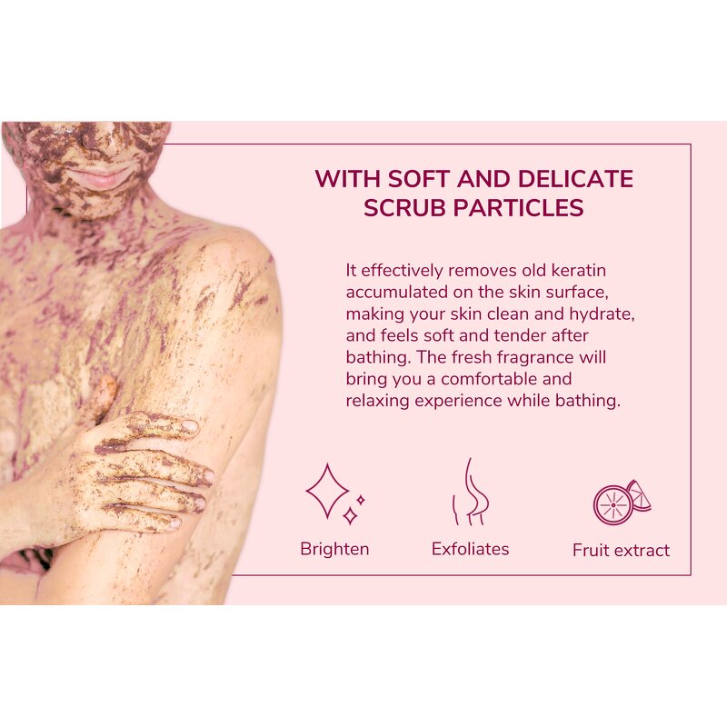 Pomegranate Scrub - OEM Private Label Moisturizing Exfoliating Red Body Exfoliator