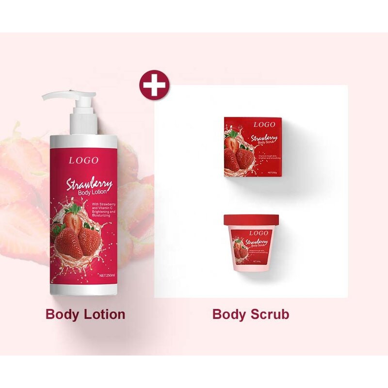 Strawberry Body Lotion - Private Label Natural Organic Whitening Skin Cream Manufacturer