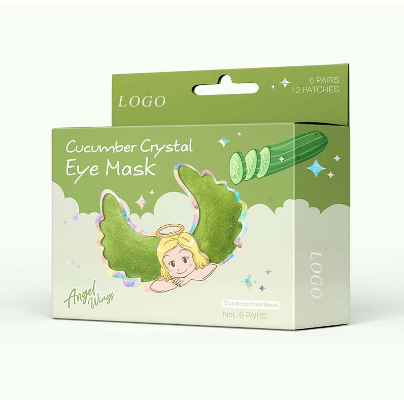 Green Crystal Eye Mask - Private Label Organic AntiWrinkle Jelly Puffy Eye Bags Dark Circles