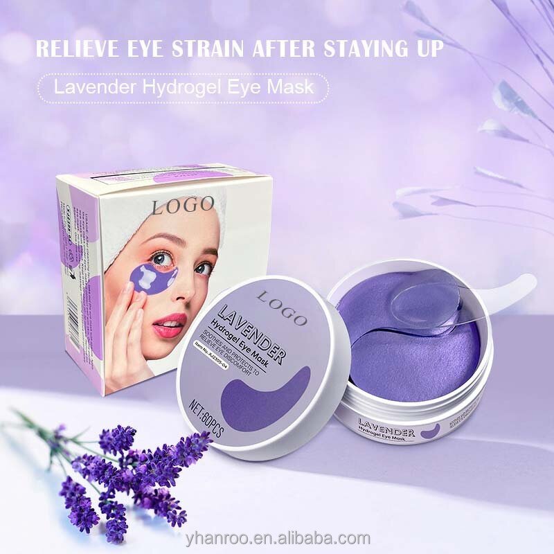 Lavender Aloe Eye Mask - Hydrogel Dark Circle Patches Moisturizing Crystal Under Eye