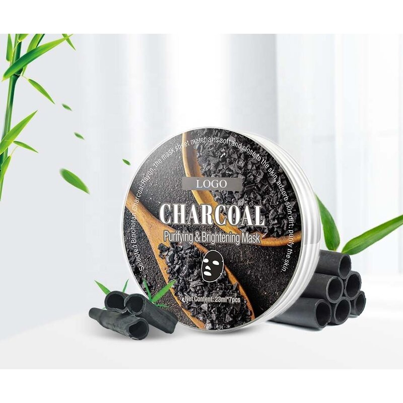 Bamboo Charcoal Mask - Private Label Purifying Brightening Facial Sheet for Oily Skin