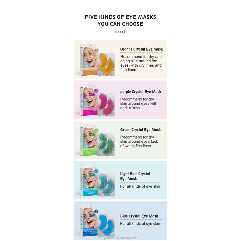 Gold Collagen Eye Mask - Private Label Anti-Wrinkle Dark Circle Hydrogel Crystal Patch