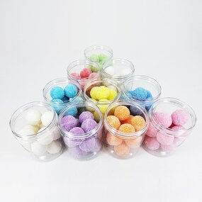 Salt Sugar Scrub Balls - Private Label Organic Exfoliating Bath Fizzies All Natural