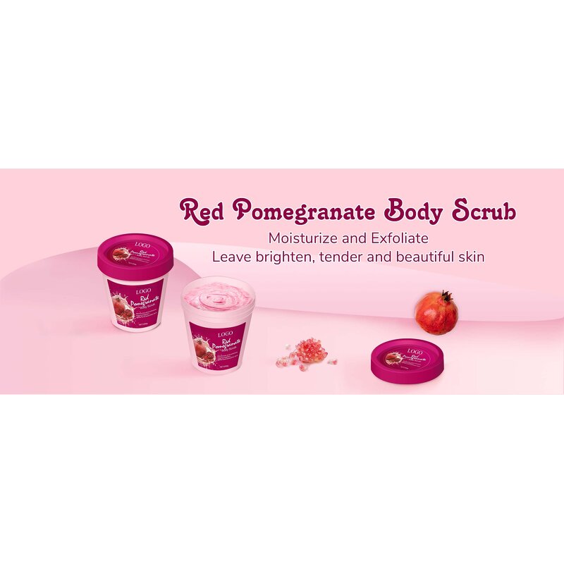 Pomegranate Scrub - OEM Private Label Moisturizing Exfoliating Red Body Exfoliator