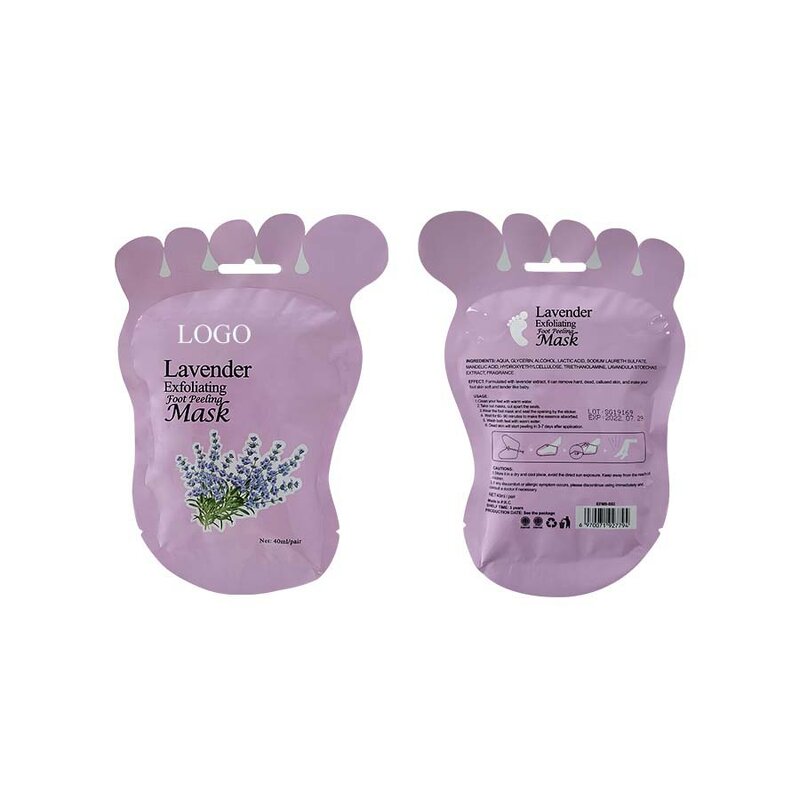 Lavender Foot Mask - Private Label Exfoliating Peeling Feet Skin Care Socks