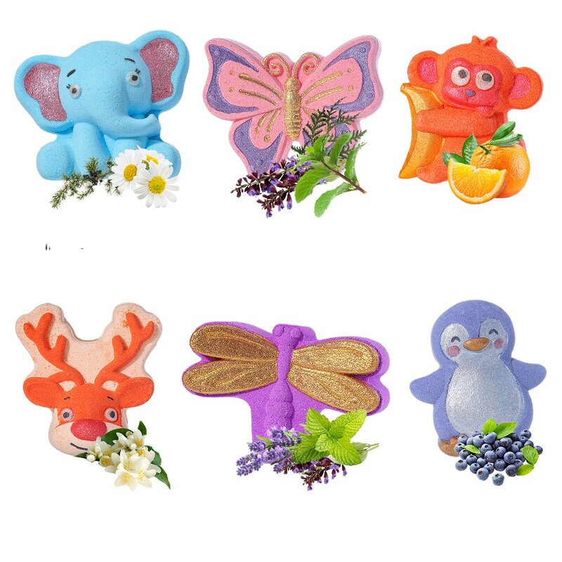 Bath Bombs - ODM OEM Fun Handmade Organic Custom Animal Elephant Kids Set Wholesale