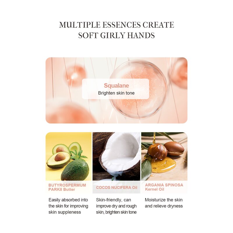 Hand Mask - Private Label Custom Organic Whitening Brighten Peeler Spa Cream Glove