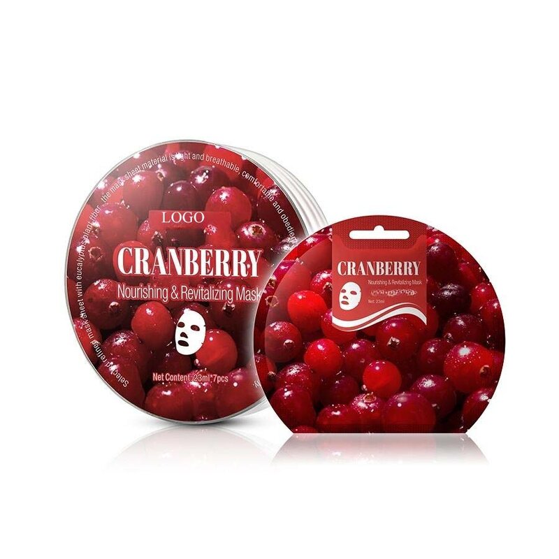 Eucalyptus Facial Mask - New Plant Fiber Cranberry Revitalizing Skin Care Mask