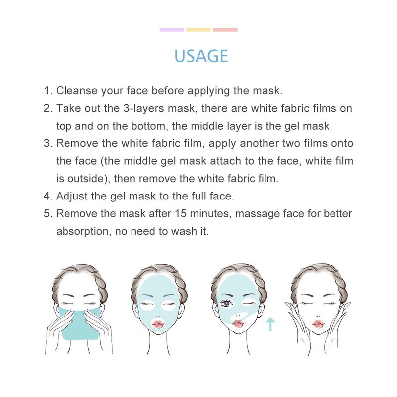 Lavender Hydrogel Mask - Private Label Hyaluronic Acid Whitening Crystal Facial Sheet