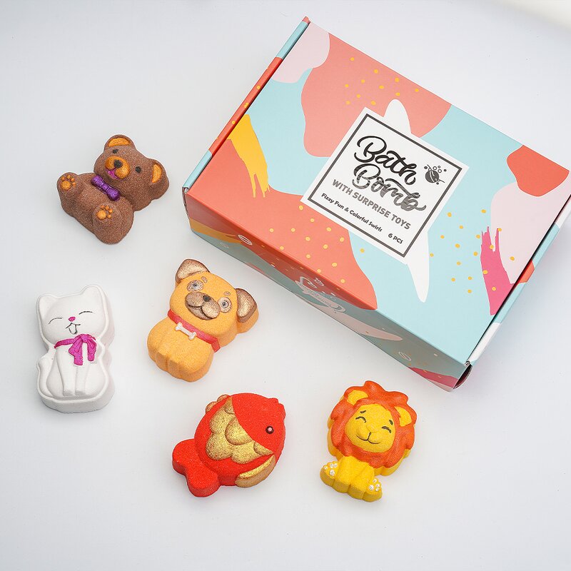 Kids Bath Bombs - Wholesale Handmade Fizzies with Toys Natural Bubble Gift Set