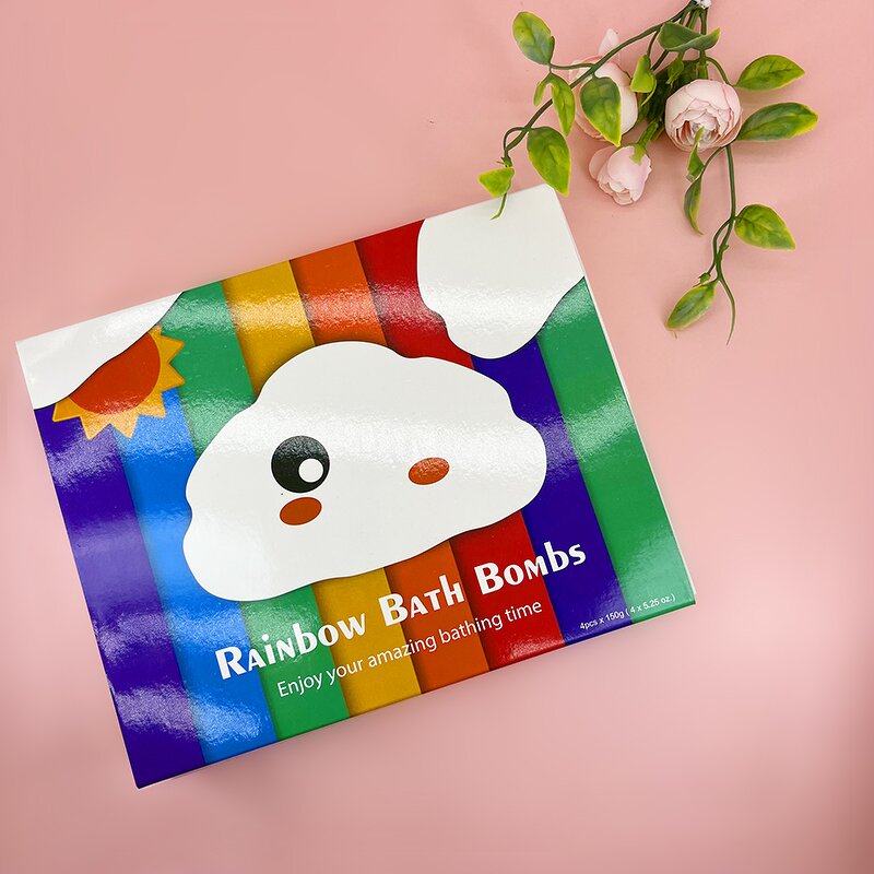 Cloud Balls Bath Fizzies - Wholesale Custom Organic Kids Rainbow Bath Bombs Gift Set
