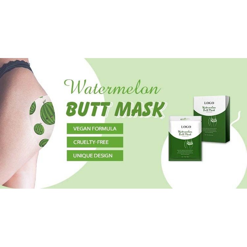 Watermelon Butt Mask - Cruelty-free Vegan Body Firming Hydrating Smoothing Hip Care Sheet