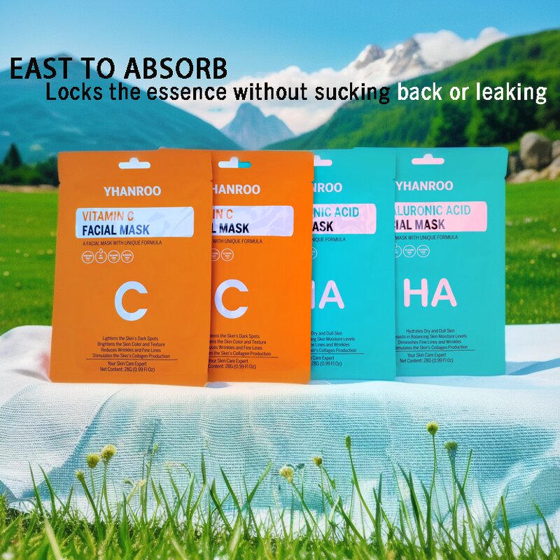 Vitamin C Sheet Mask - Factory Wholesale Whitening Crystal Custom Logo Travel Size