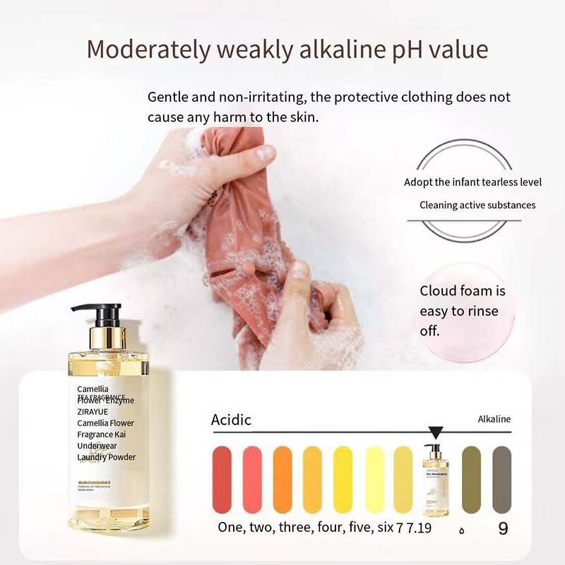 Underwear Detergent Manufacturer - Camellia Flower Fragrance Antibacterial Mild Liquid for Laundry Sterilization Mite Removal