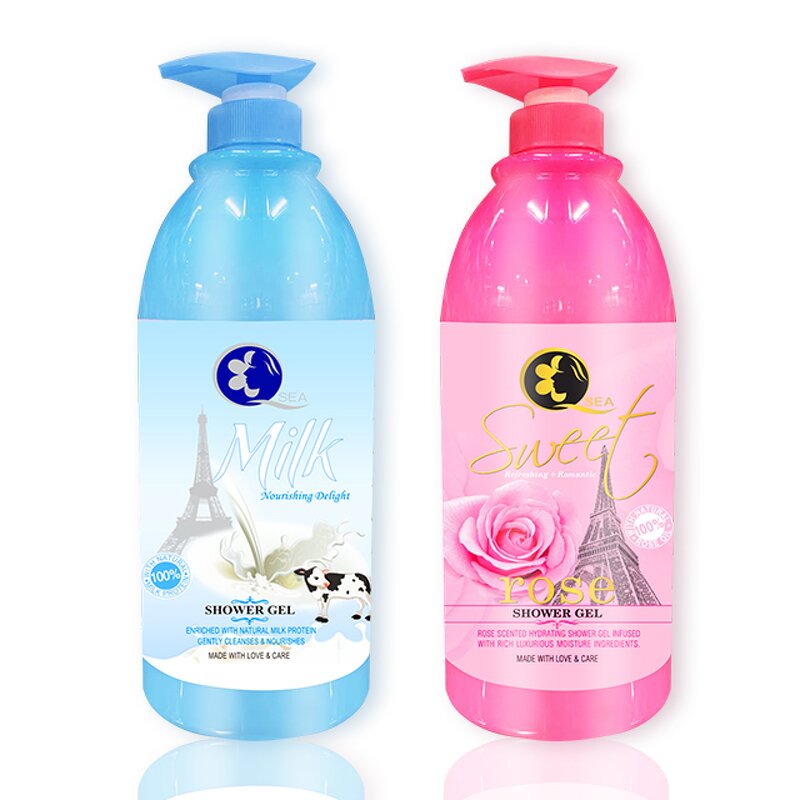 Body Wash Manufacturer - Private Label 1380ml Rose Perfume Lotion for Unisex & SKIH