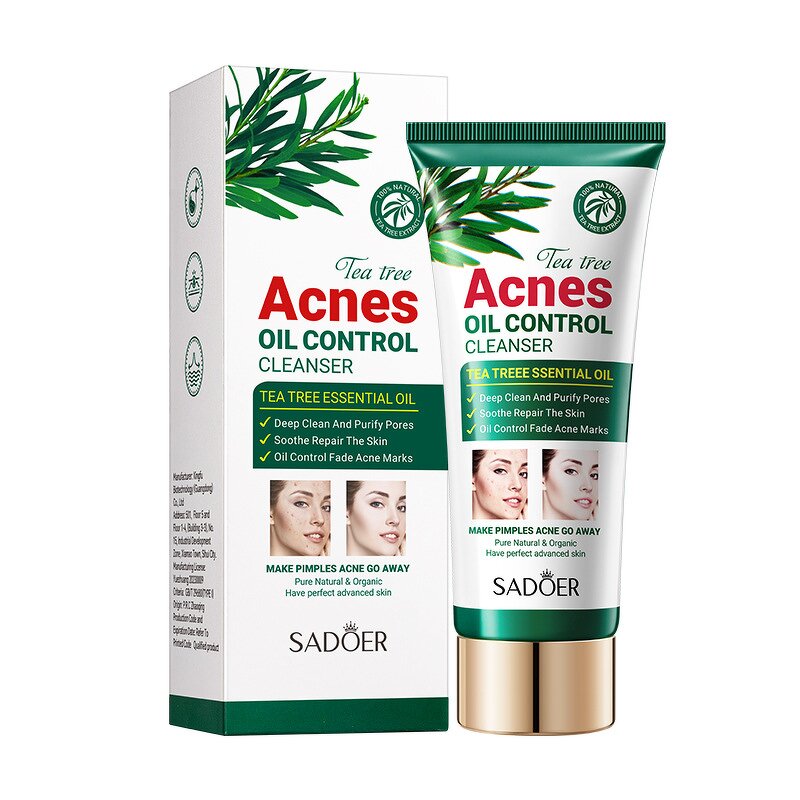 Facial Cleanser Manufacturer - Moisturizing Hyaluronic Acid Organic Anti-Acne with Tea Tree Removes Acne & Private Label